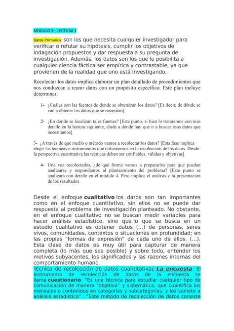 Resumen Metodos Y Tecnicas De La Investigacion Social M3 And M4 Modulo