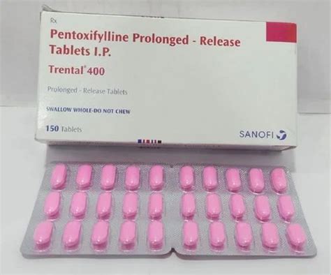 Pentoxifylline Tablets Trental 400mg At Rs 55 Stripe Pentoxifylline