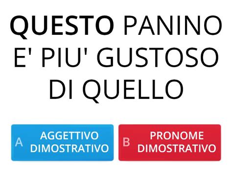 Aggettivo O Pronome Possessivo Quiz