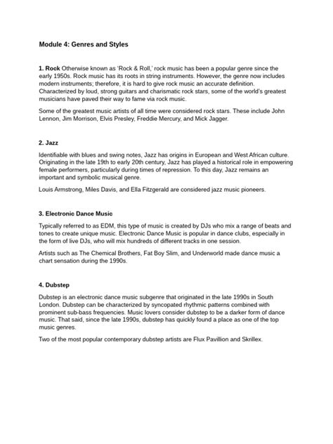overview   genres  styles  pop  rhythm  blues