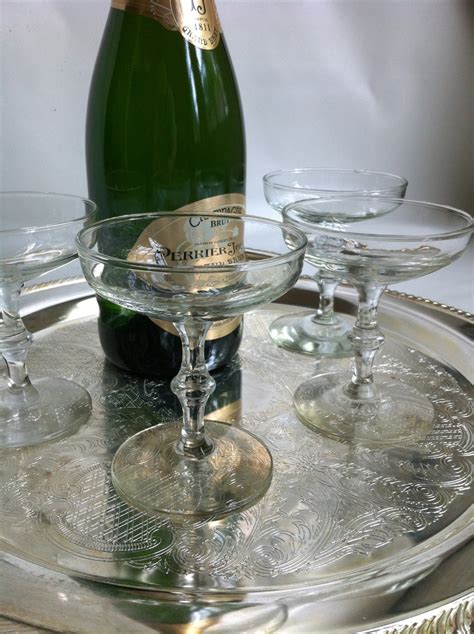 Coupe Champagne Glasses 4 Vintage - Etsy | Champagne glasses, Champagne, Champagne bubbles