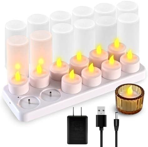 SoulBay Flameless Candles With Remote Control Timer Charging Base