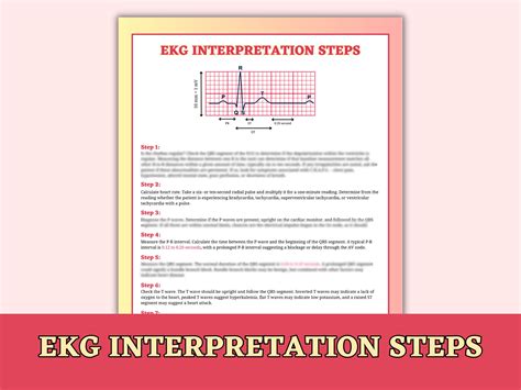 Ekg And Dysrhythmia Interpretation Cheat Sheet Bundle Nursing