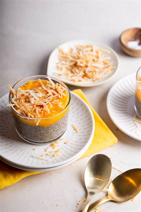 Pudding De Coco Mango Y Semillas De Ch A