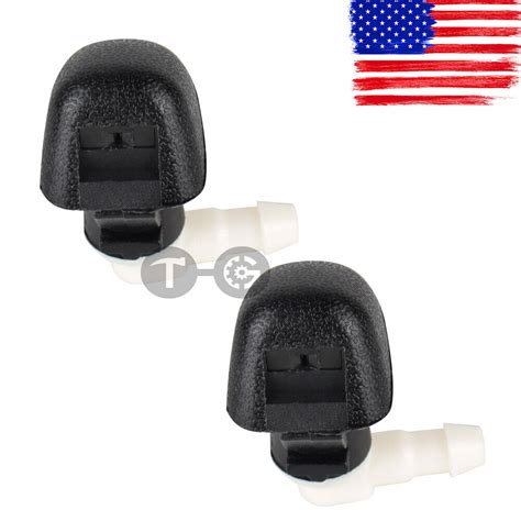 2Pcs Front Windshield Washer 76810 SZA A01ZA Nozzles Spray Jet For