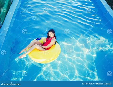 Woman In Swimming Pool Stock Image Image Of Outdoor 149175167