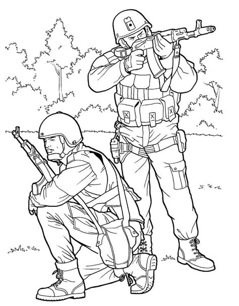 Coloriage Deux Soldats T L Charger Et Imprimer Gratuit Sur