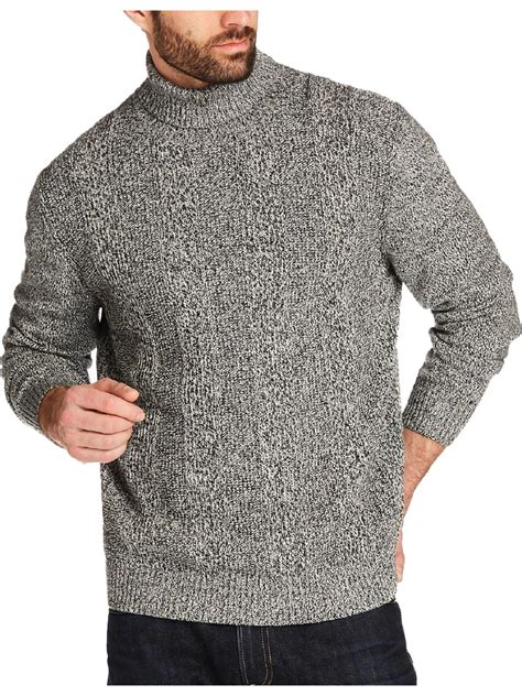 Weatherproof Weatherproof Mens Ribbed Long Sleeve Turtleneck Sweater