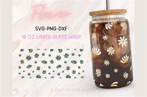 Daisy Svg 16 Oz Libbey Graphic By SvgRiverZ Creative Fabrica