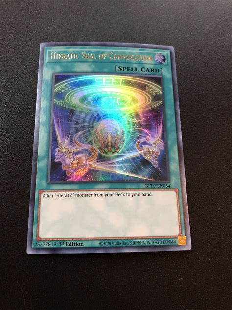 Yugioh Hieratic Seal Of Convocation GFTP EN054 Ultra Rare 1st