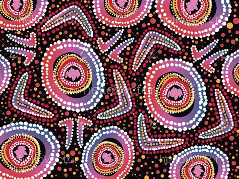 Boomerang from Aboriginal art on a vector background - Download ...