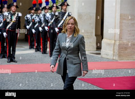 Italy, Rome, november 14, 2023 - Giorgia Meloni, President of the ...