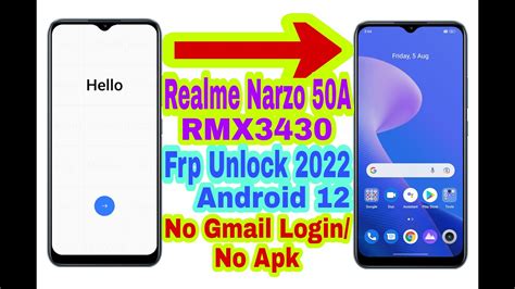 Realme Narzo A Rmx Android Frp Bypass Without Pc New Trick