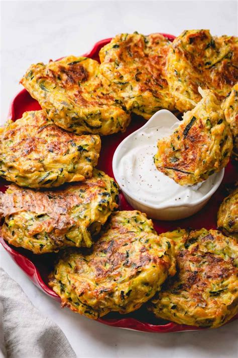 Baked zucchini fritters - Busy Cooks