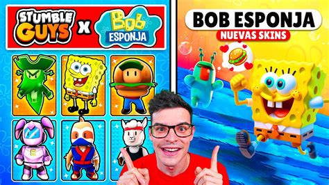 NUEVAS SKINS BOB ESPONJA X STUMBLE GUYS Y NUEVOS MAPAS Beta Cerrada 0