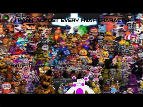 RAnKINg ALMOST EVER FNAF CHARACTER YouTube