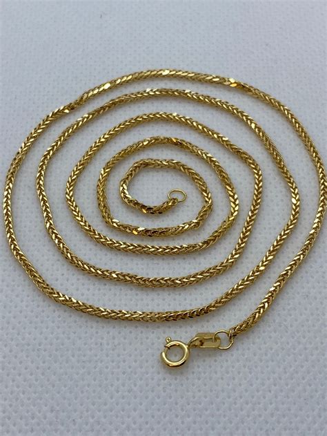 18k Solid Gold Foxtail Chain Foxtail Chain Foxtail Necklace - Etsy