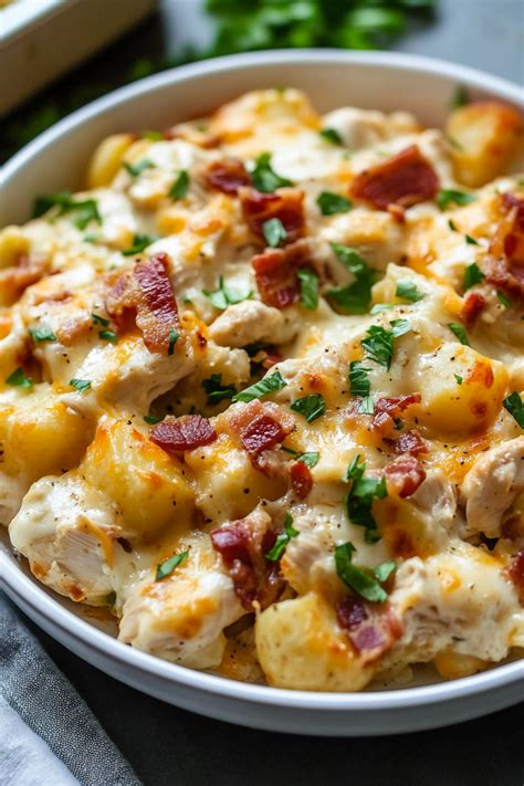 Chicken Bacon Ranch Casserole With Potatoes That Oven Feelin