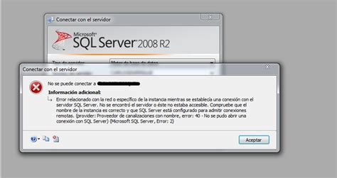 Soluciones Informaticos SOLUCION ERROR AL CONECTAR CON EL SERVIDOR