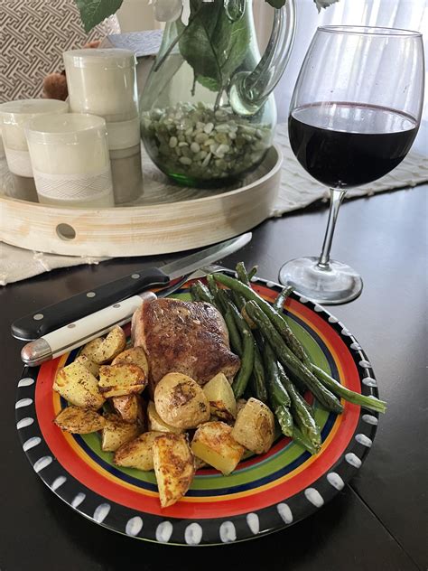 Honey Thyme Pork Tenderloin With Roasted Potatoes And Green Beans