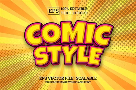 Premium Vector Comic Style Editable Text Effect