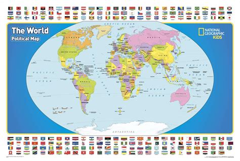 Map Of The World For Kids To Print