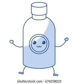 Bottle Drugs Kawaii Character Stock Vector Royalty Free 674258023