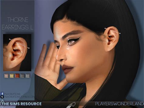 The Sims Resource Thorne Earrings L