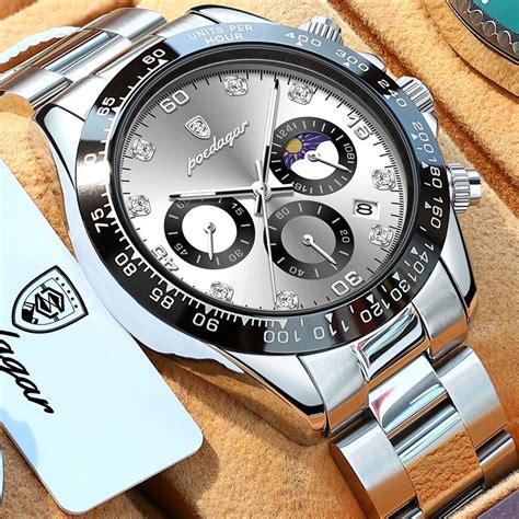 Poedagar Luxury Man Wristwatch Sports Chronograph Luminous Waterproof