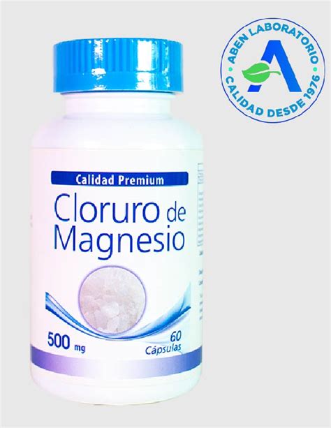 Cloruro de Magnesio 500 mg 60 cápsulas Laboratorio Aben Lab