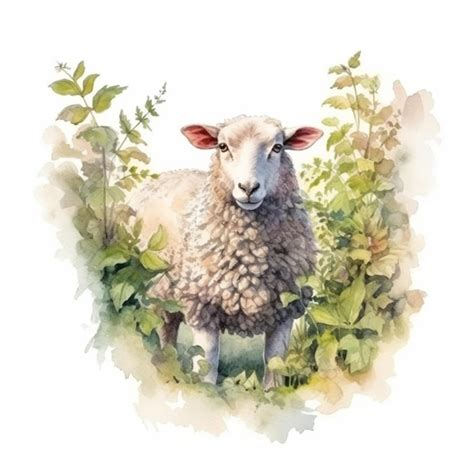 Premium AI Image There Is A Sheep That Is Standing In The Grass