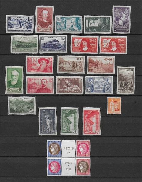 France 1937 Complete Year With Pexip And Winged Victory Catawiki