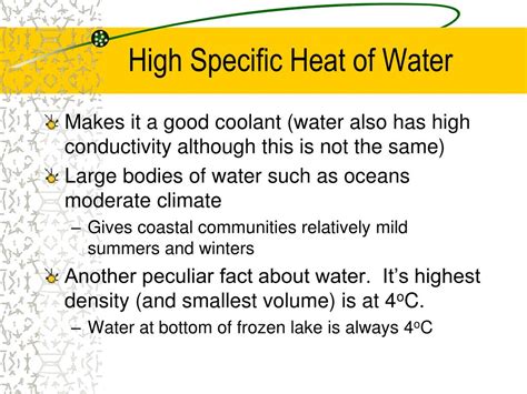 Why Does Water Have A High Specific Heat