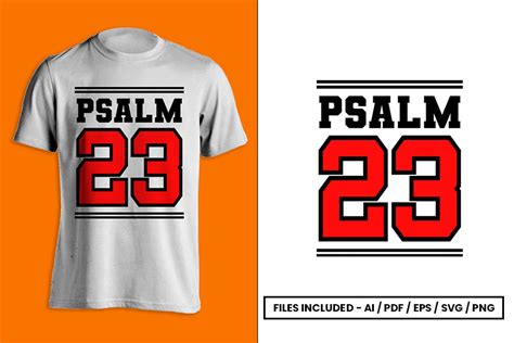 Psalm 23 T Shirt Design Graphic By Pscreative · Creative Fabrica