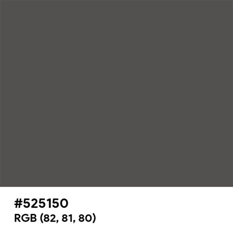 Manhattan Gray Color Hex Code Is 525150