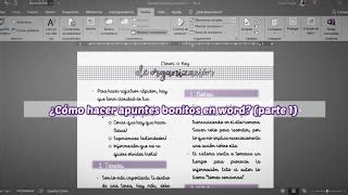 Cómo crear apuntes bonitos en word Parte 1 by car Doovi