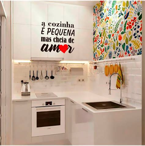 Adesivo Decorativo Parede Cozinha Pequena Cheia Amor Elo7