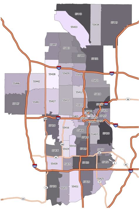 Minneapolis Zip Code Map - GIS Geography