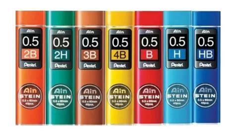 Kit Grafite Pentel Ain Stein 05 2b 2h 3b 4b B H Hb Parcelamento Sem Juros