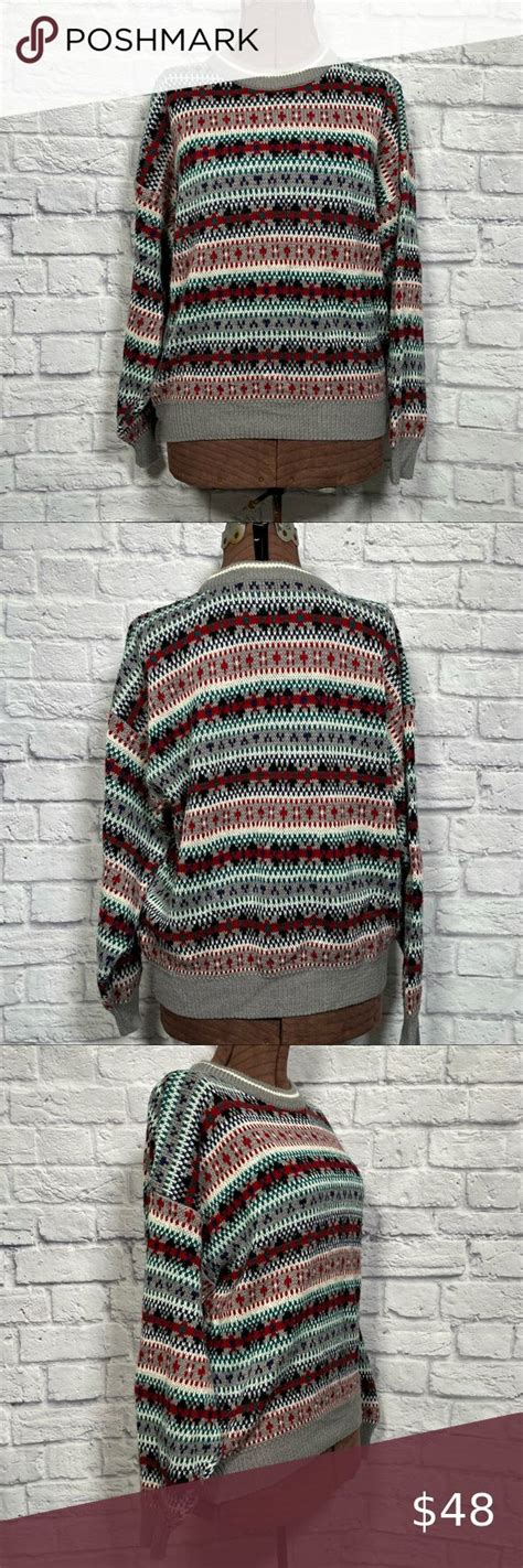 Vintage Mcgregor 80s 90s Super Soft Oversized Knit Fair Isle Sweater