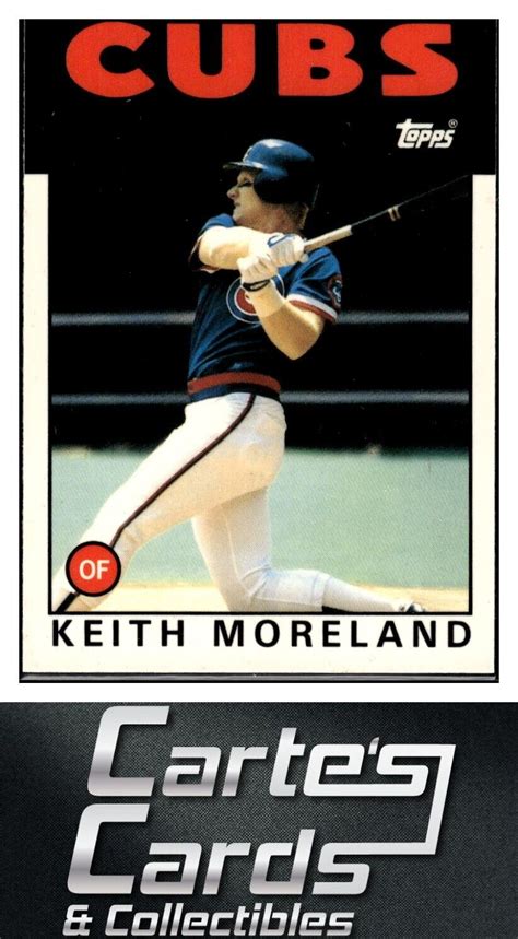 Keith Moreland 1986 Topps Tiffany 266 Chicago Cubs Ebay