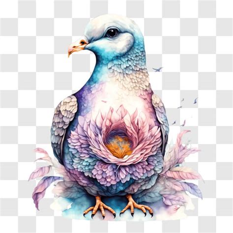Download Bird with Flowers - Symbol of Fertility and Motherhood PNGs ...