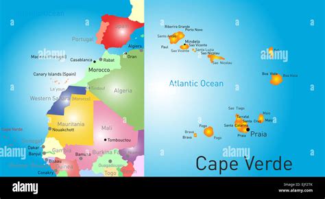 Cape Verde Map Vector Hi Res Stock Photography And Images Alamy