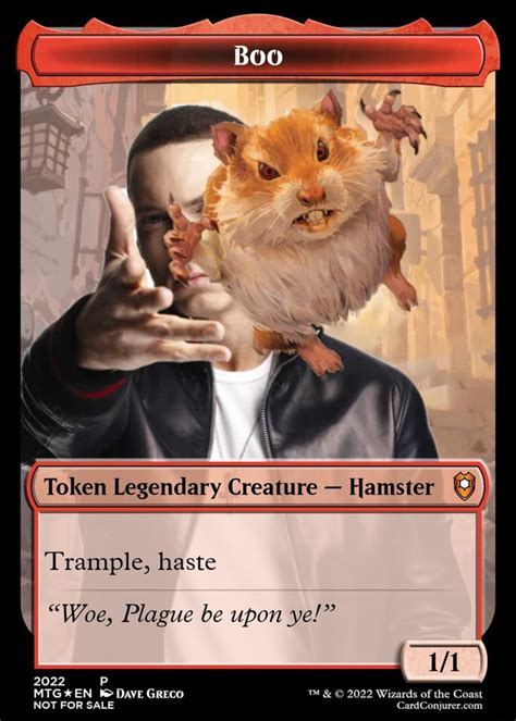 Boo Token Legendary Creature Hamster Trample Haste Woe Plague Be