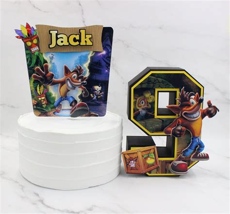 Crash Bandicoot Cake Topper Crash Bandicoot Birthday Decorations Crash Bandicoot Party