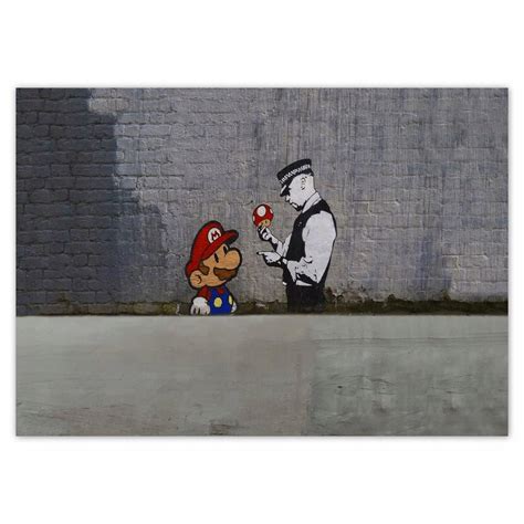 Naklejki A0 POZIOM Banksy Grzybiarz Policja 13833803566 Allegro Pl