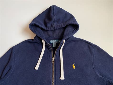 Polo Ralph Lauren Vintage Mens Full Zip Up Hoodie Size Xl Etsy