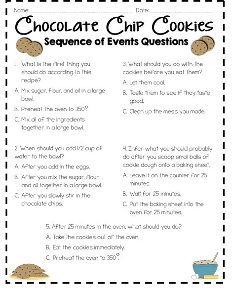 Sequence Passages For 3rd Grade