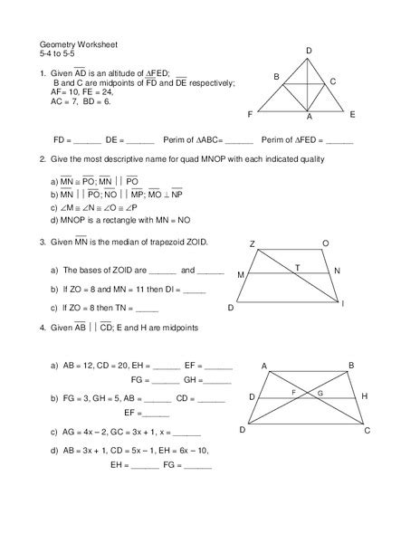 Triangle Proofs Worksheet For 9th 12th Grade Lesson Planet