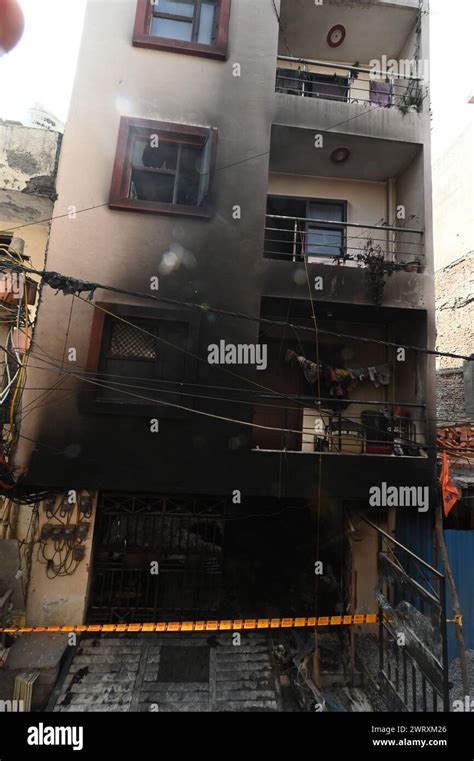 New Delhi India March 14 A Massive Fire Broke Out In A 4 Storey